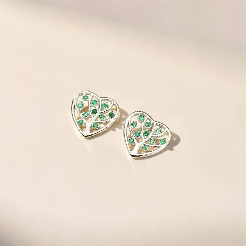 ATELIER-TIBET – Boucles d'Oreilles Arbre de Vie – Arbre d'Amour, Argent 925