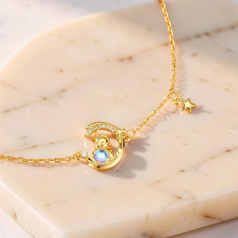 ATELIER-TIBET – Bracelet Pierre de Lune – Harmonie Lunaire, Argent 925