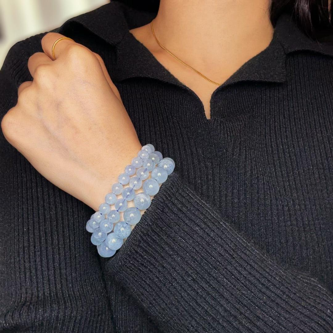ATELIER-TIBET – Bracelet Aigue-Marine – Sérénité Océanique