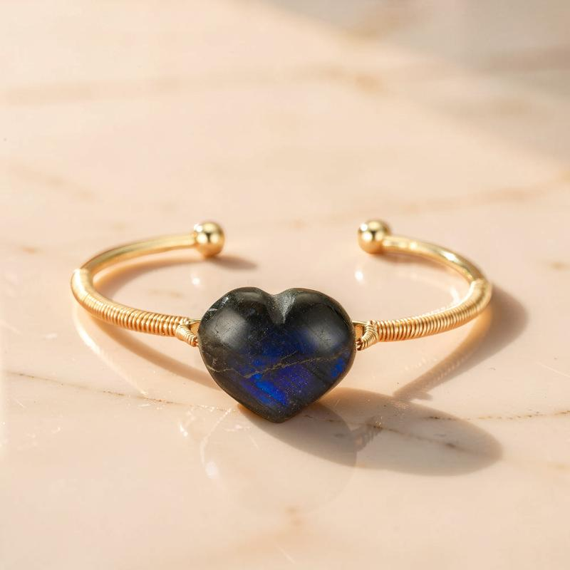 ATELIER-TIBET – Bracelet Labradorite – Cœur Mystique