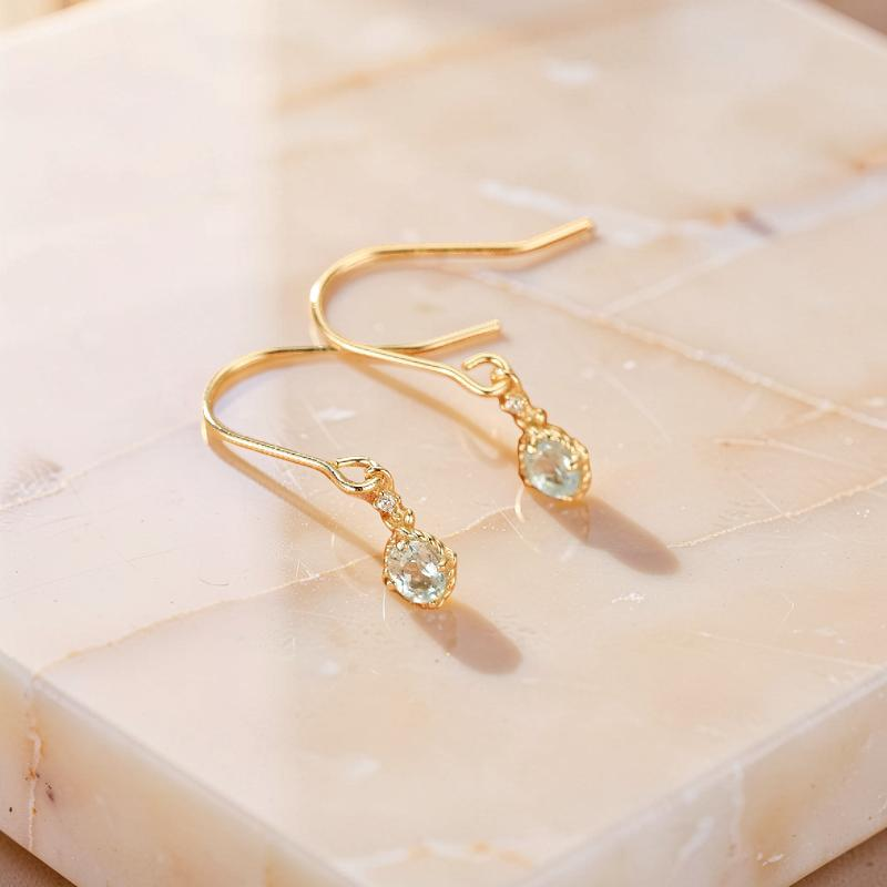 ATELIER-TIBET – Boucles d'Oreilles Topaze – Éclat d'Elysée, Argent Plaqué Or