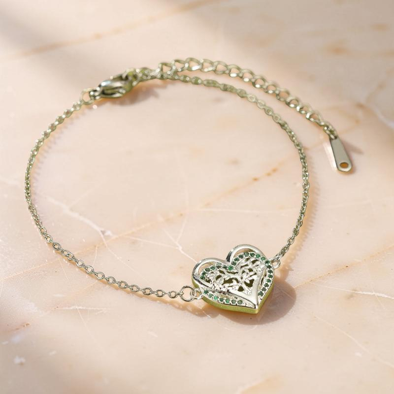 ATELIER-TIBET – Bracelet Arbre de Vie – Cœur Végétal, Argent