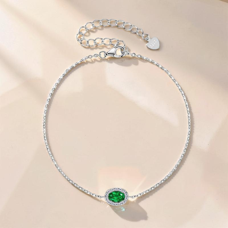 ATELIER-TIBET – Bracelet Émeraude – Souffle de Nature, Argent Plaqué Or