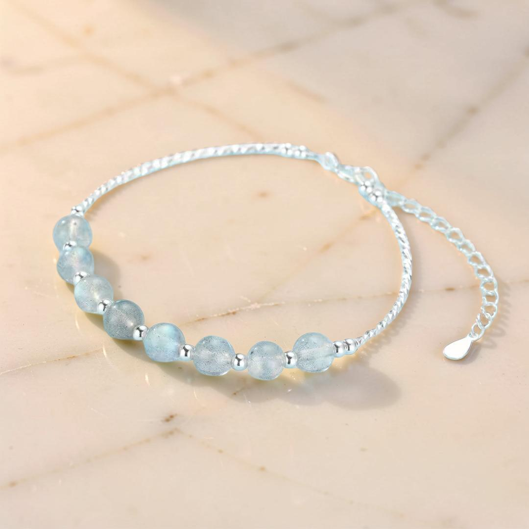 ATELIER-TIBET – Bracelet Pierre de Lune – Voile des Songes, Argent
