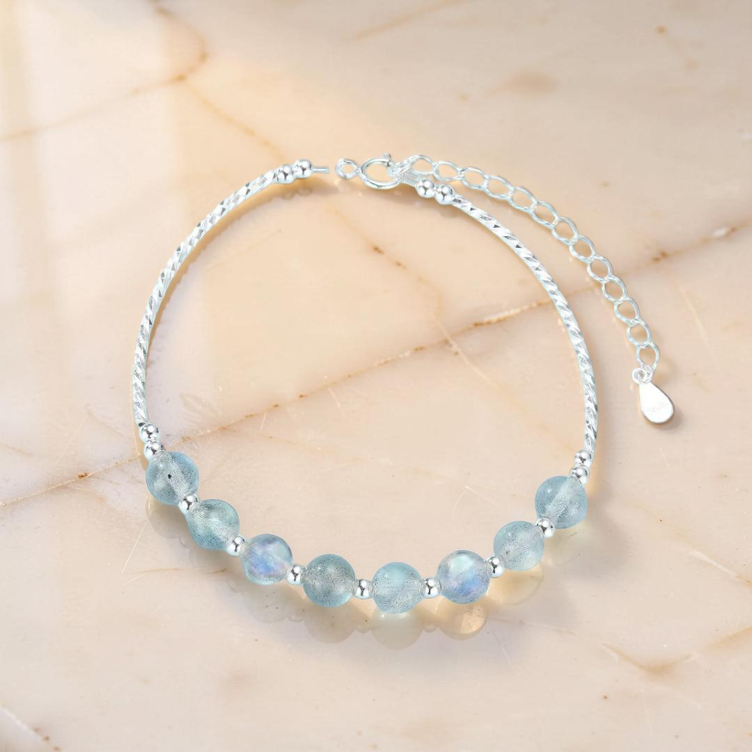ATELIER-TIBET – Bracelet Pierre de Lune – Voile des Songes, Argent
