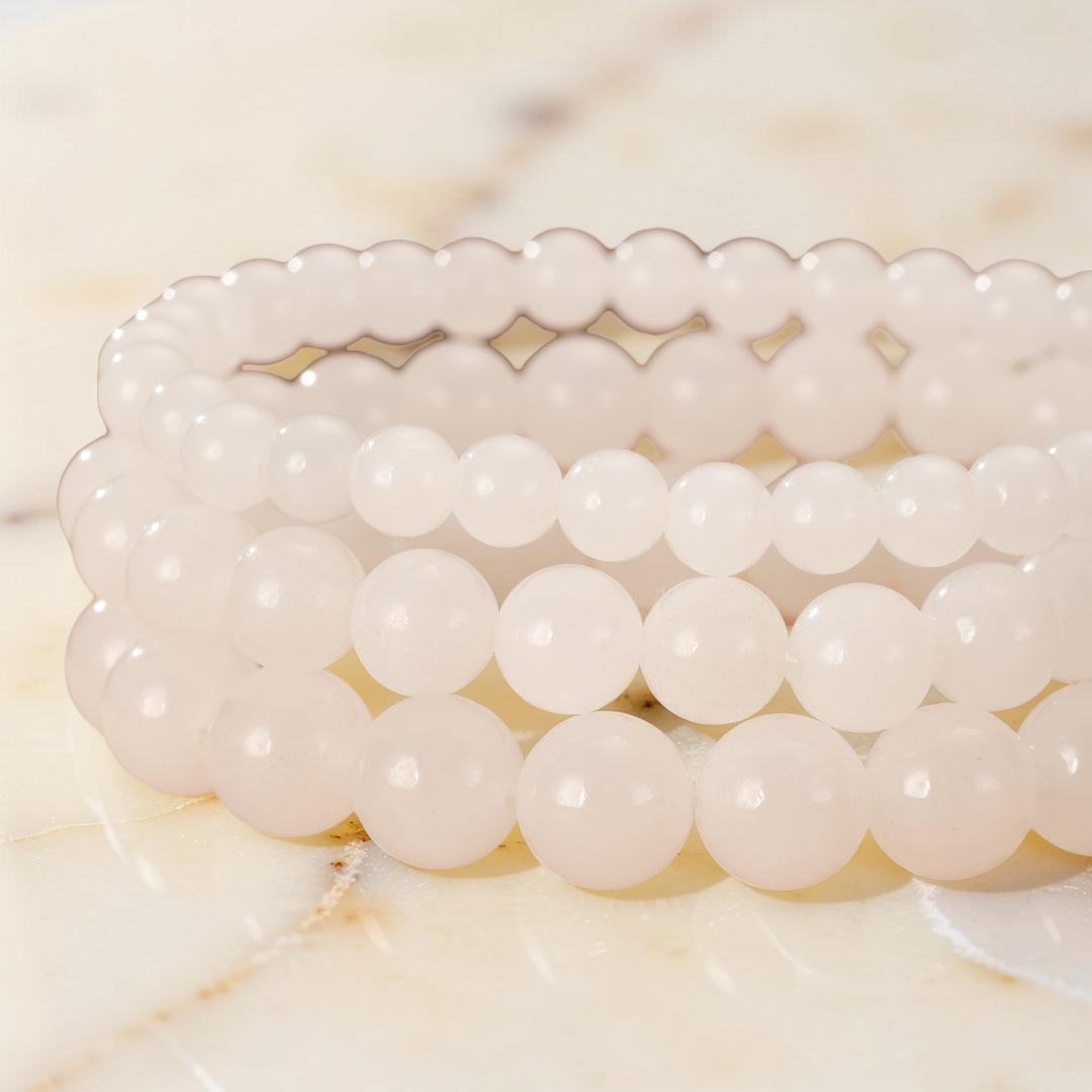 ATELIER-TIBET – Bracelet Jade Blanc – Harmonie Intemporelle