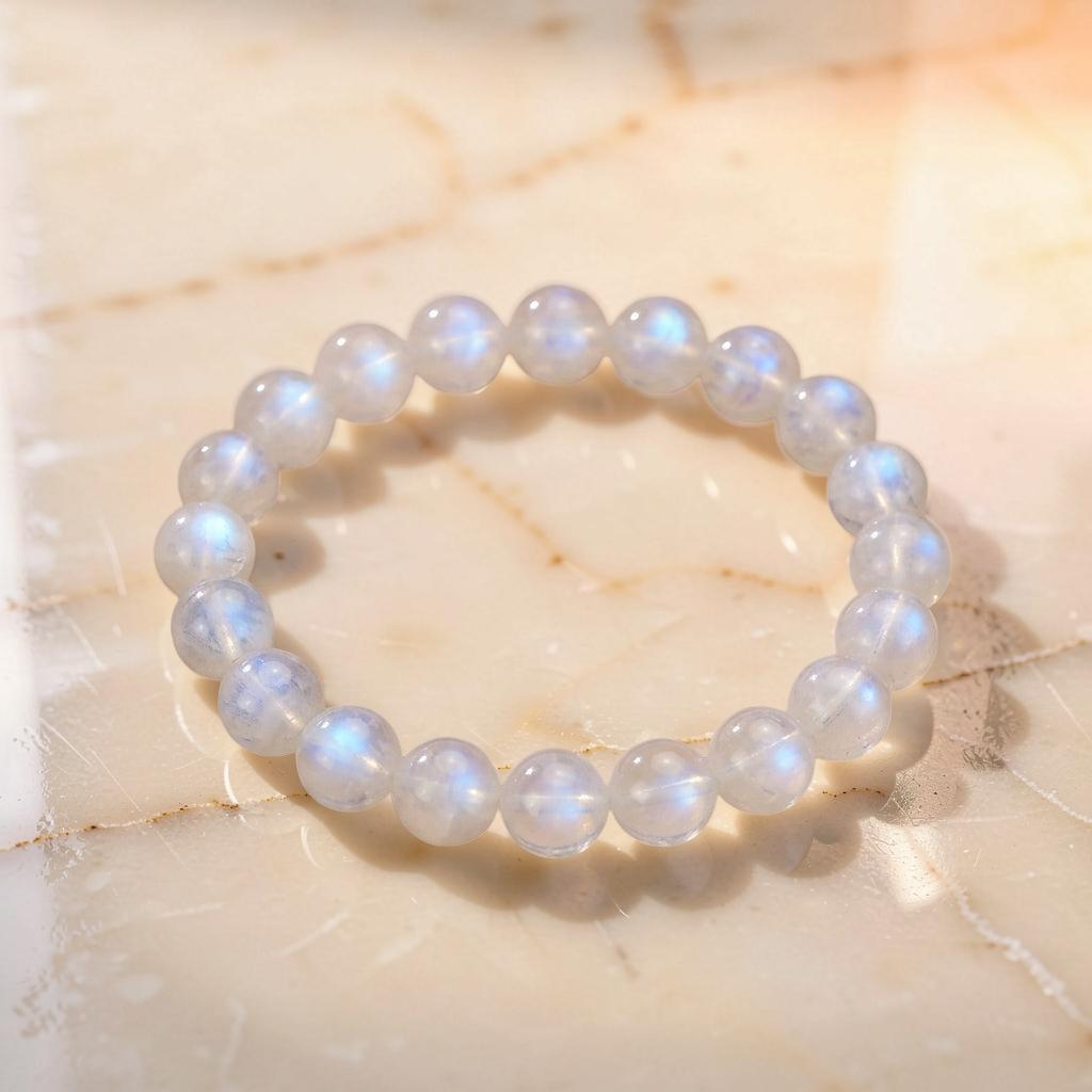 ATELIER-TIBET – Bracelet Pierre de Lune – Océan