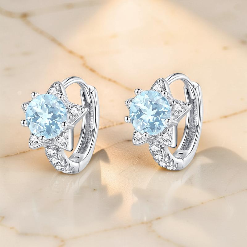 ATELIER-TIBET – Boucles d'Oreilles Topaze – Éclat Stellaire, Argent