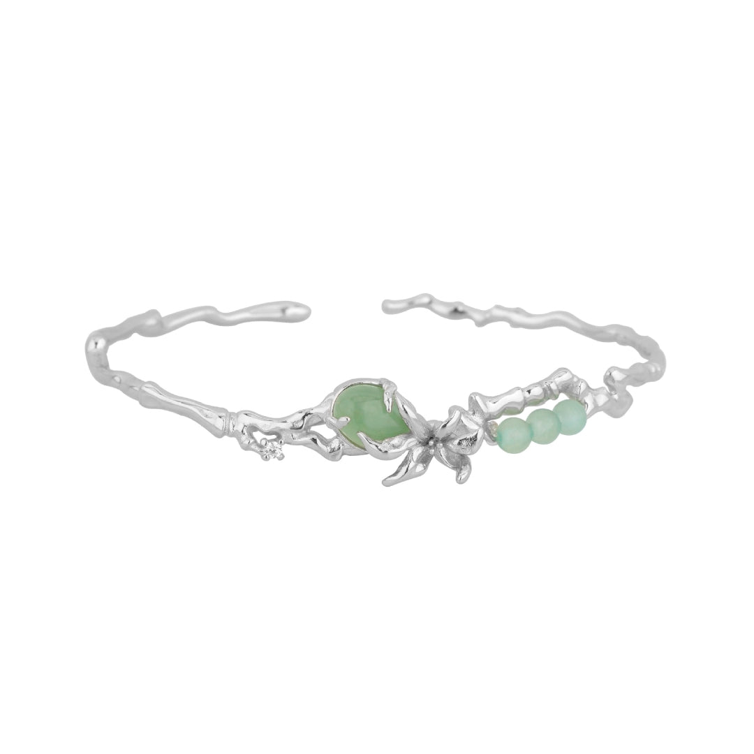 ATELIER-TIBET – Bracelet Aventurine – Esprit Sauvage, Argent