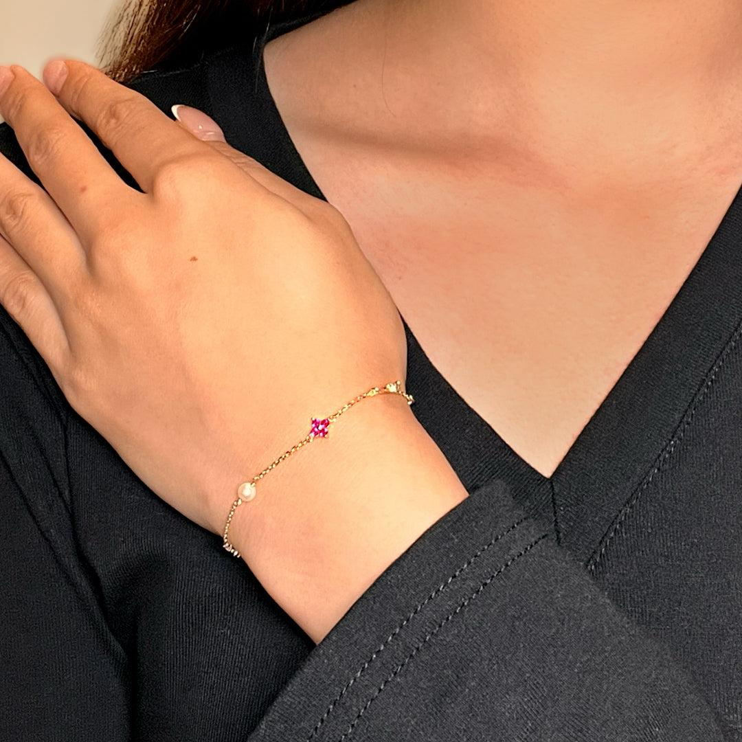 ATELIER-TIBET – Bracelet Cornaline – Jardin Enchanté, Argent