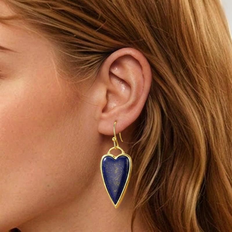 ATELIER-TIBET – Boucles d'Oreilles Lapis Lazuli – Reflet d'Amour
