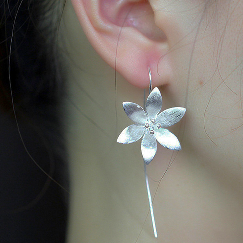 ATELIER-TIBET – Boucles d'Oreilles - Lotus Éclos, Argent