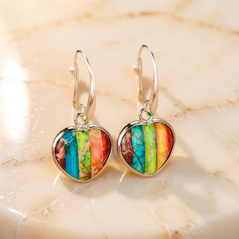 ATELIER-TIBET – Boucles d'Oreilles Regalite – Astralis Cœur