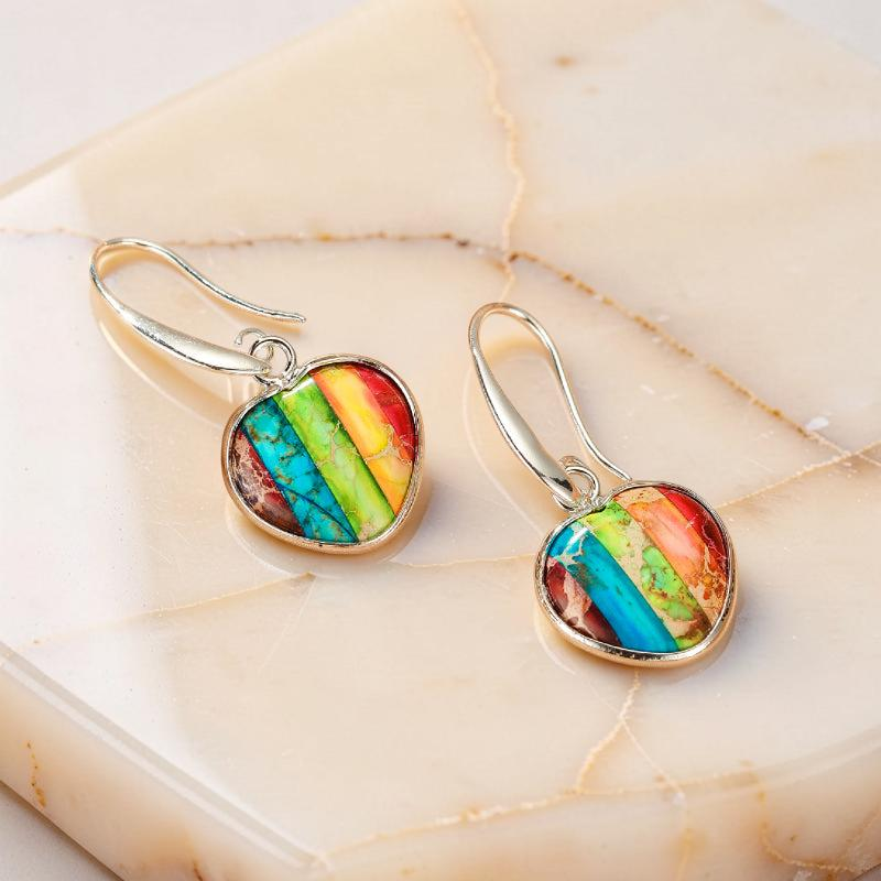 ATELIER-TIBET – Boucles d'Oreilles Regalite – Astralis Cœur