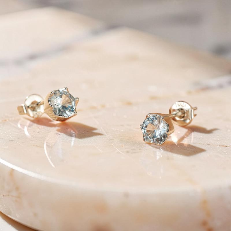 ATELIER-TIBET – Boucles d'oreilles Topaze – Souffle Cristallin, Argent