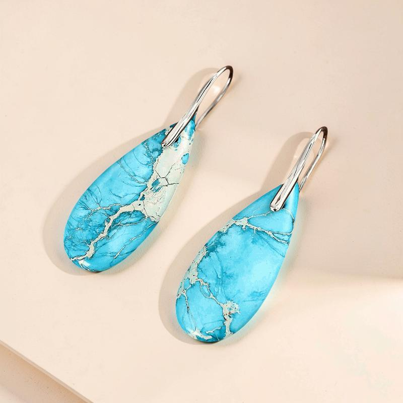 ATELIER-TIBET – Boucles d'Oreilles Turquoise – Majestueuses
