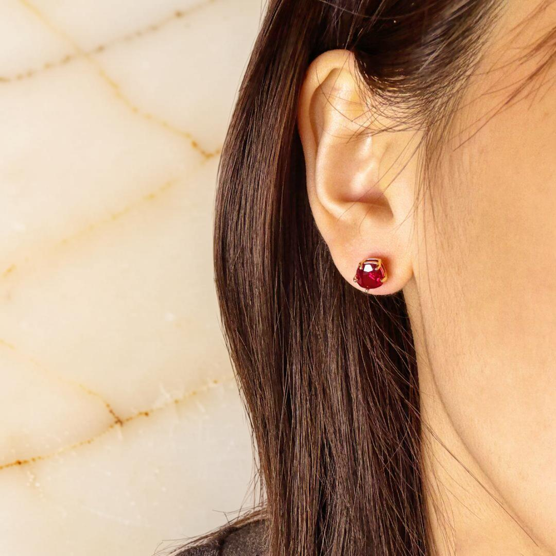 ATELIER-TIBET – Boucles d'Oreilles Cornaline – Essence de Vie, Argent Plaqué Or