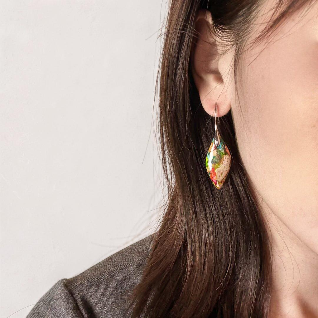 ATELIER-TIBET – Boucles d'Oreilles Jaspe – Élégance Cachée