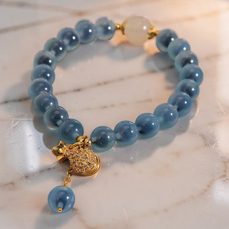 ATELIER-TIBET – Bracelet Agate Bleu – Trésor Océanique