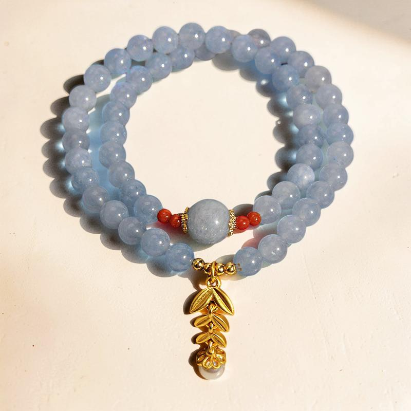 ATELIER-TIBET – Bracelet Aigue Marine et Perle – Azur Moisson