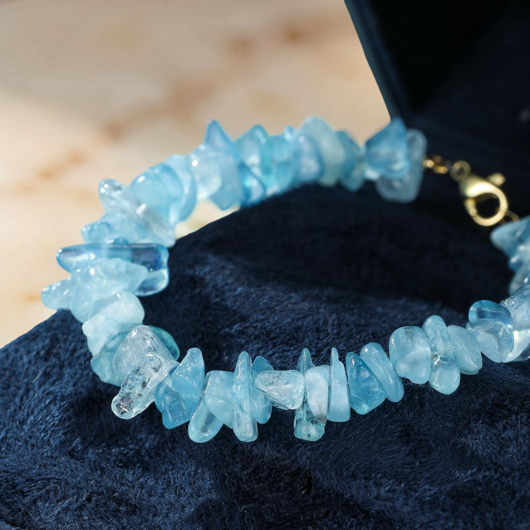 ATELIER-TIBET – Bracelet Aigue Marine – Trésor des Flots