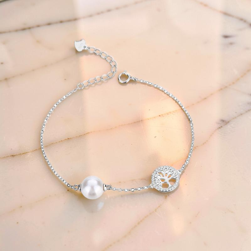 ATELIER-TIBET – Bracelet Arbre de Vie et Perle – Vitalité, Argent 925
