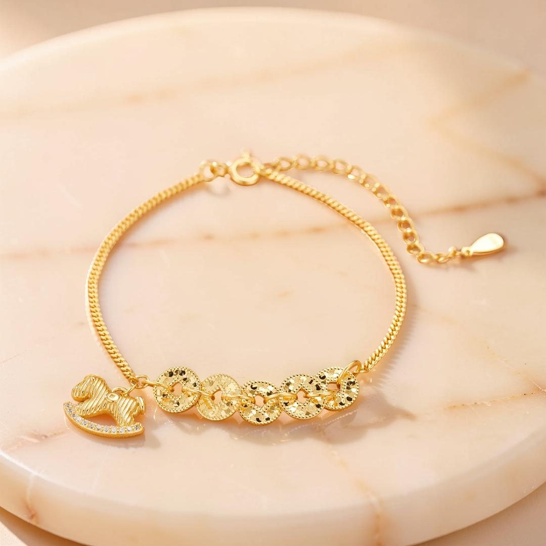 ATELIER-TIBET – Bracelet Cheval – Pièce d’Équilibre, Argent