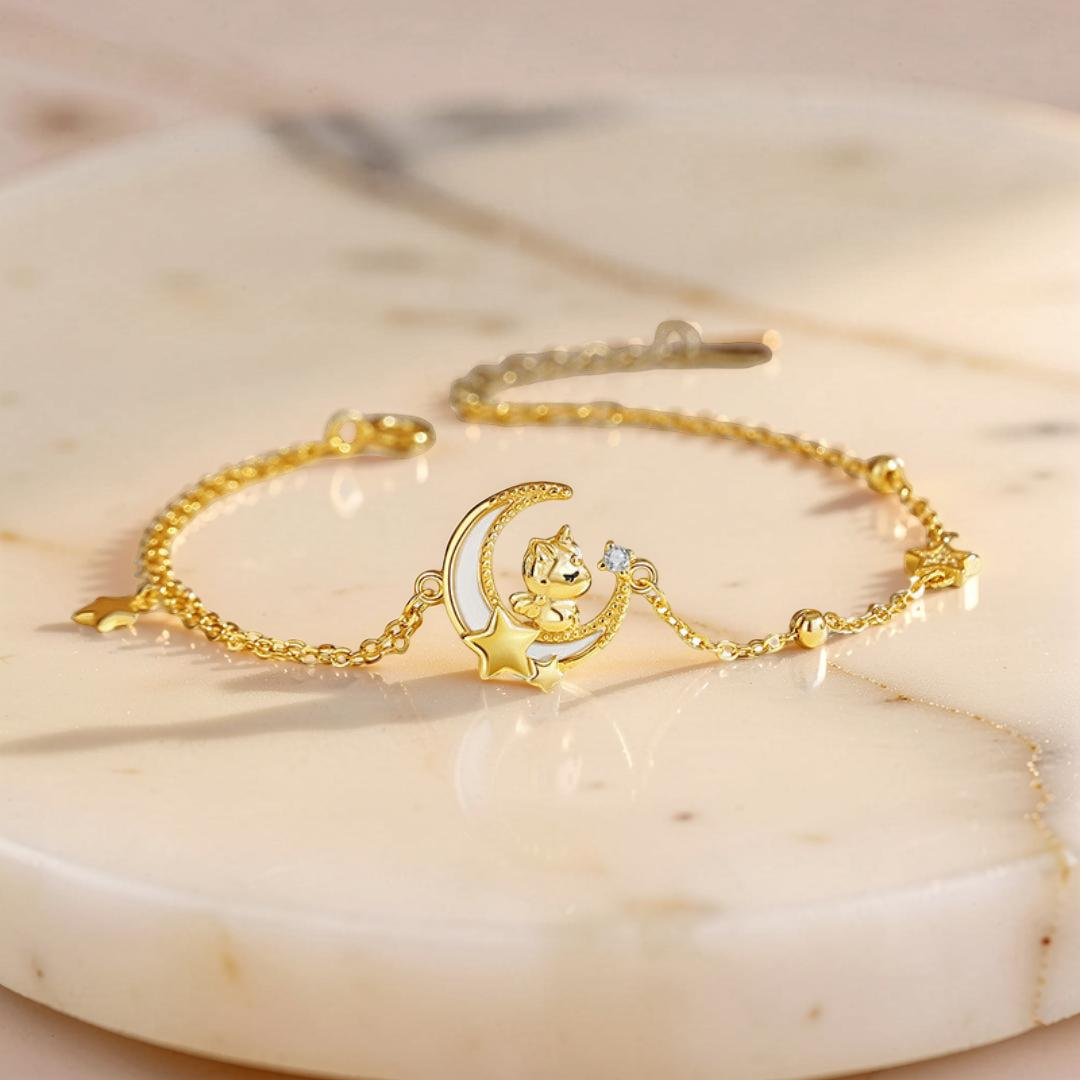 ATELIER-TIBET – Bracelet Cheval – Rêve Étoilé, Argent Plaqué Or