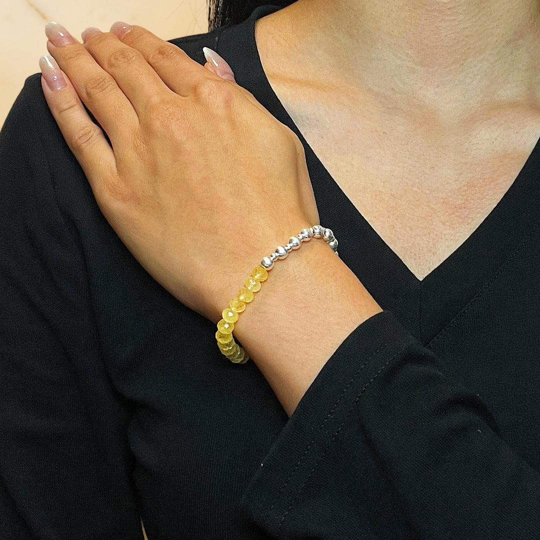ATELIER-TIBET – Bracelet Citrine – Énergie Douce, Argent