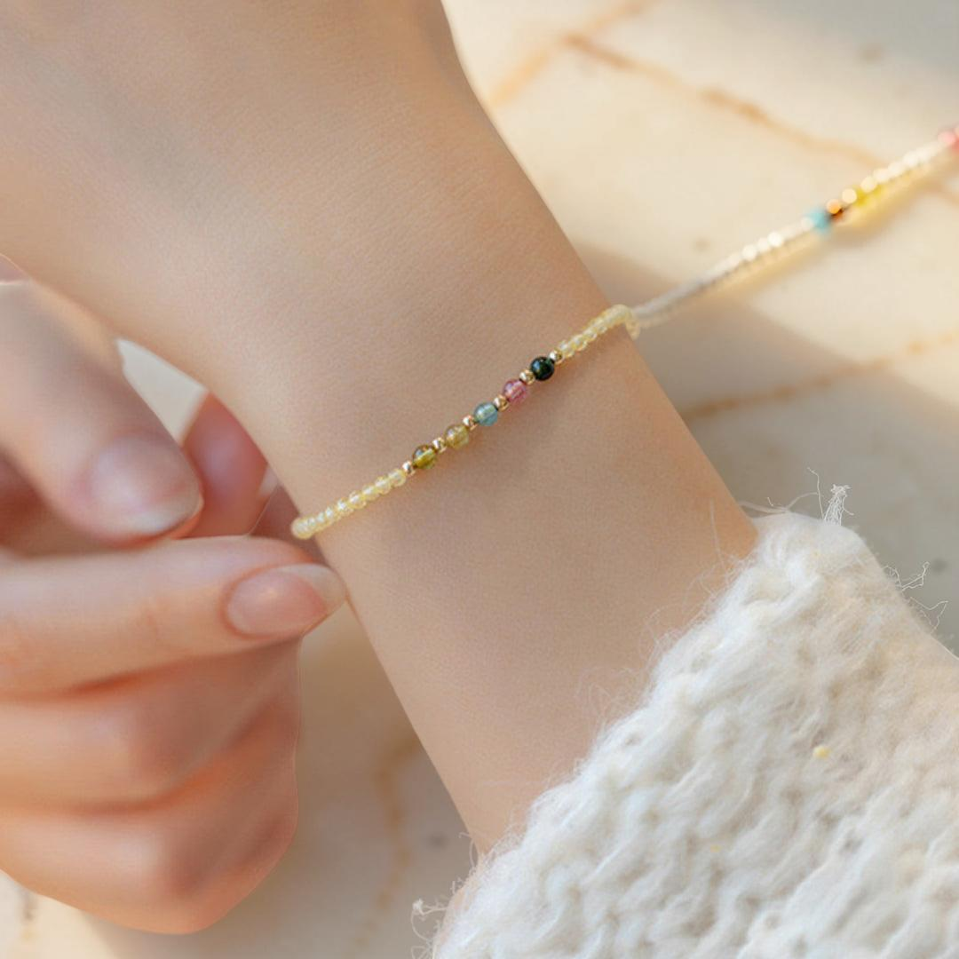 ATELIER-TIBET – Bracelet Citrine et Tourmaline – Abondance Arc-en-Ciel