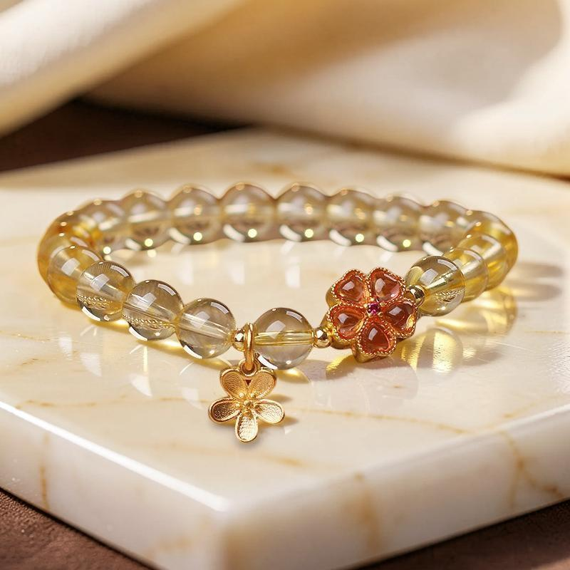 ATELIER-TIBET – Bracelet Citrine – Fleur de Tiaré