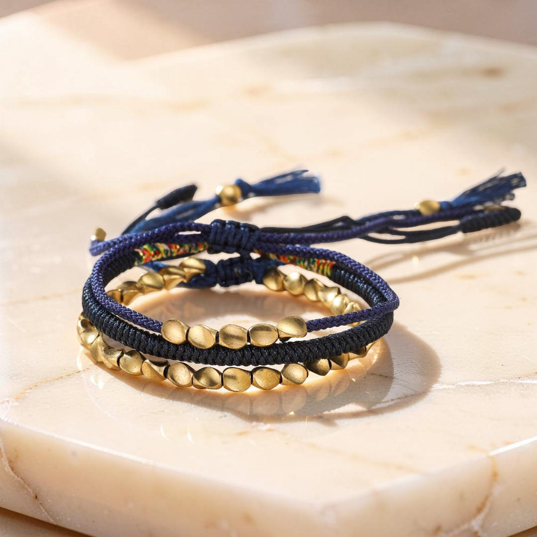 ATELIER-TIBET – Bracelet Cordon Cuivre – Pulse Paix