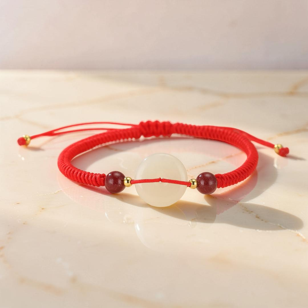 ATELIER-TIBET – Bracelet Cordon Jade et Cinabre – Sérénité