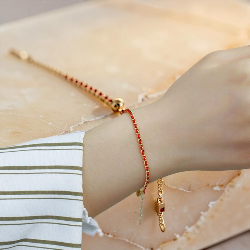 ATELIER-TIBET – Bracelet Cordon Rouge – Chaîne de Protection