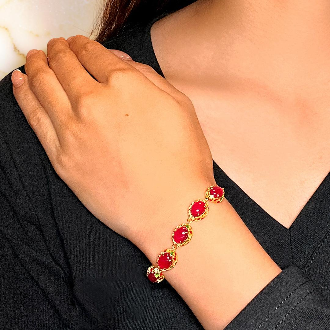 ATELIER-TIBET – Bracelet Cornaline – Jardin Impérial, Argent