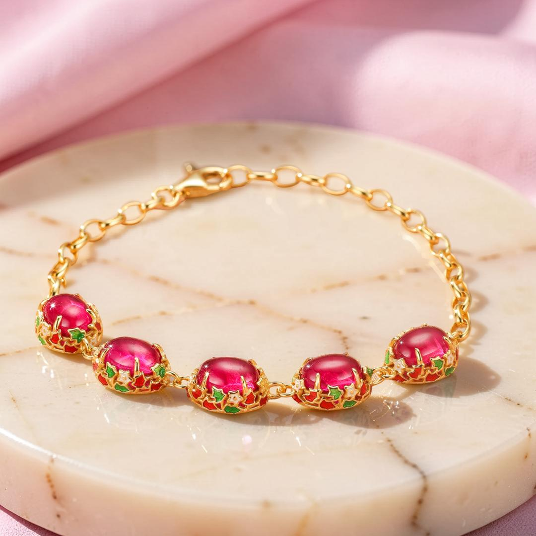ATELIER-TIBET – Bracelet Cornaline – Jardin Impérial, Argent