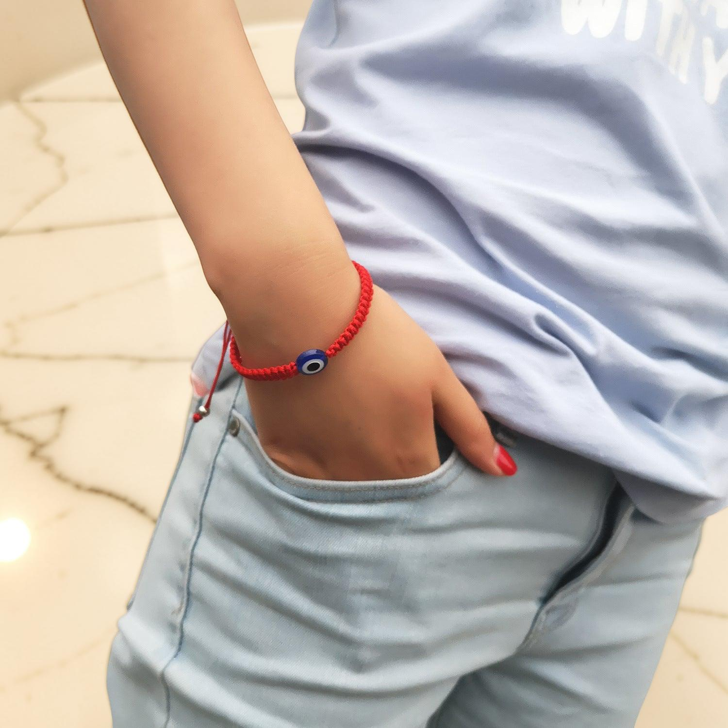 ATELIER-TIBET – Bracelet Mauvais Œil – Bouclier Éthéré, Fil Rouge