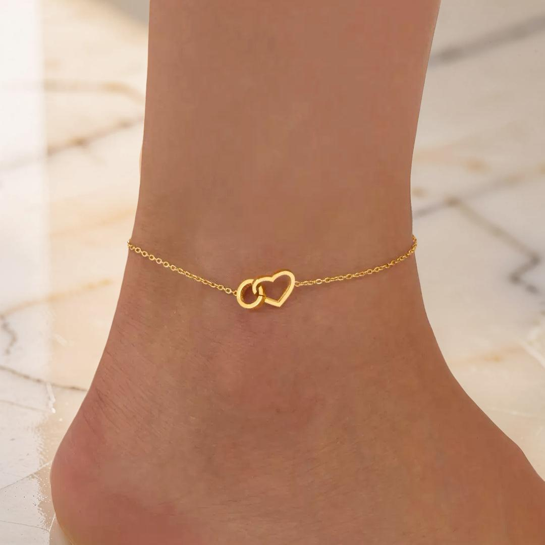 ATELIER-TIBET – Bracelet de Cheville Cœur – Doux Frisson