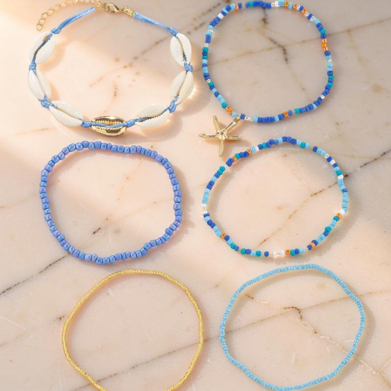 ATELIER-TIBET – Bracelet de Cheville Coquillage – Étoile de Mer