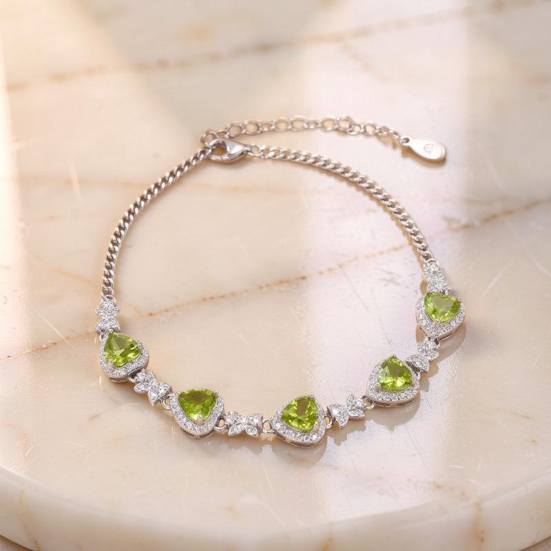 ATELIER-TIBET – Bracelet Grenat, Améthyste, Citrine, Topaze et Péridot – Aura Envoûtante, Argent