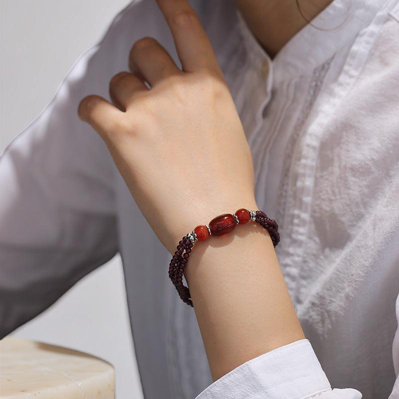 ATELIER-TIBET – Bracelet Grenat – Énergie Positive