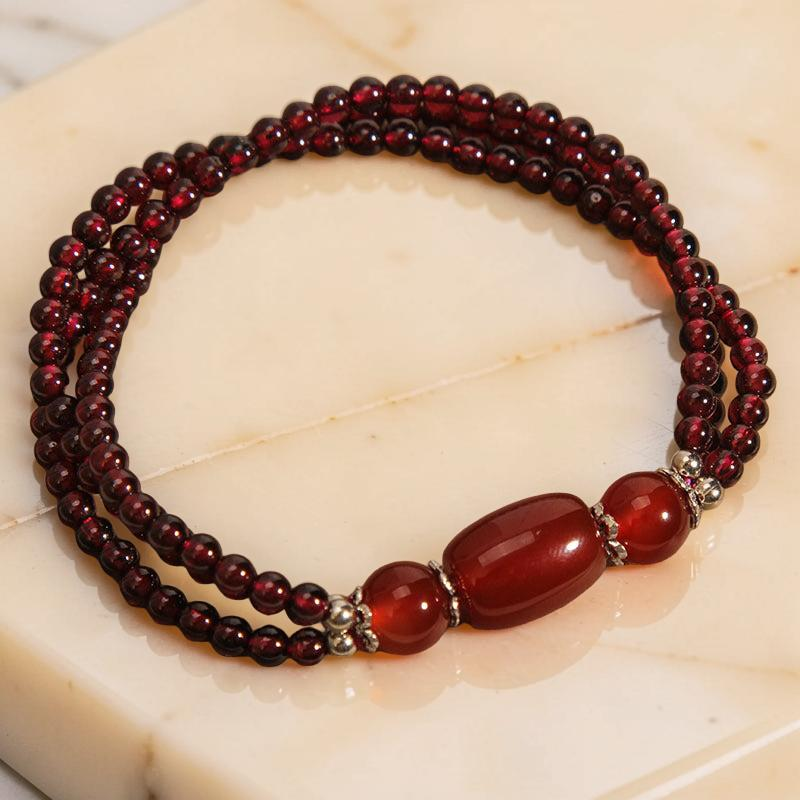 ATELIER-TIBET – Bracelet Grenat – Énergie Positive