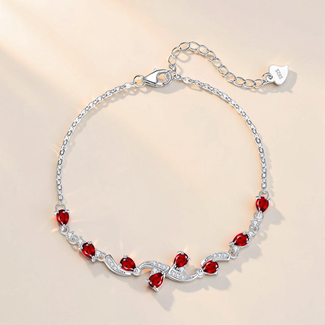 ATELIER-TIBET – Bracelet Grenat – Vigne Céleste, Argent