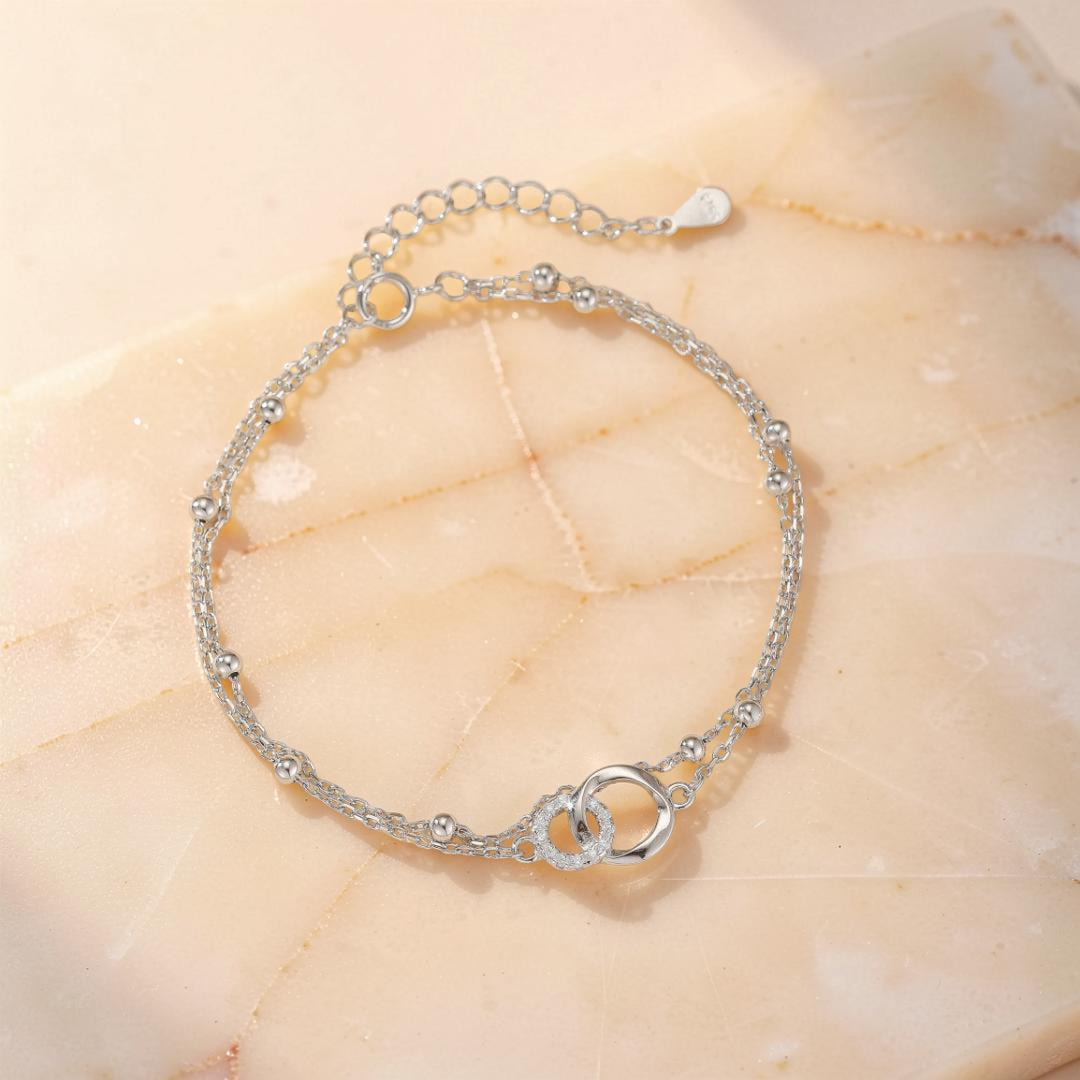 ATELIER-TIBET – Bracelet Infini – Cercles d’Amour, Argent 925