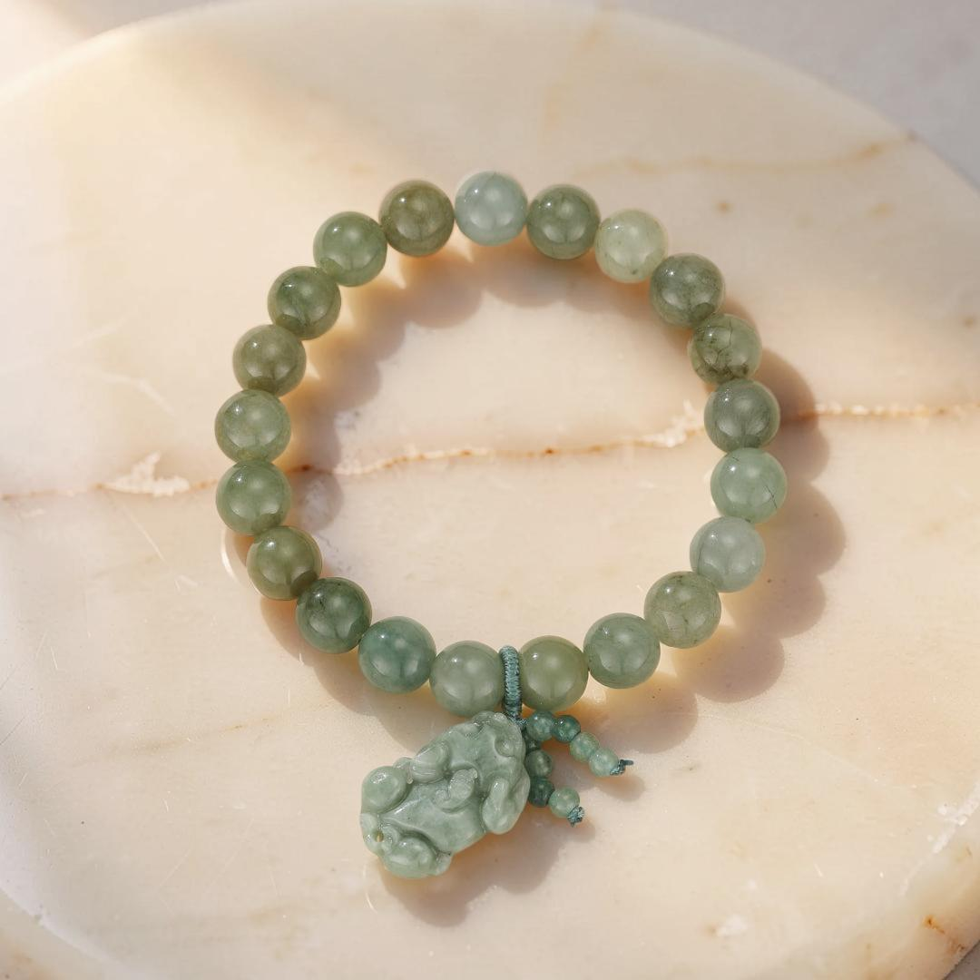 ATELIER-TIBET – Bracelet Jade et Pi Xiu – Richesse et Succès