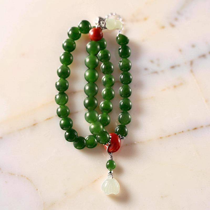 ATELIER-TIBET – Bracelet Jade – Lotus Sérénité