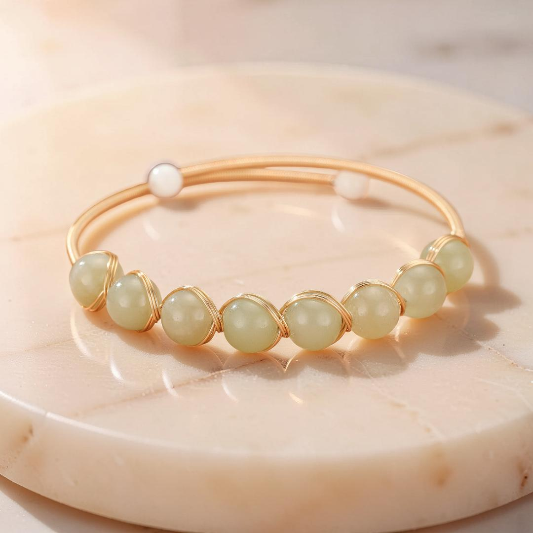 ATELIER-TIBET – Bracelet Jade Néphrite – Harmonie Céleste