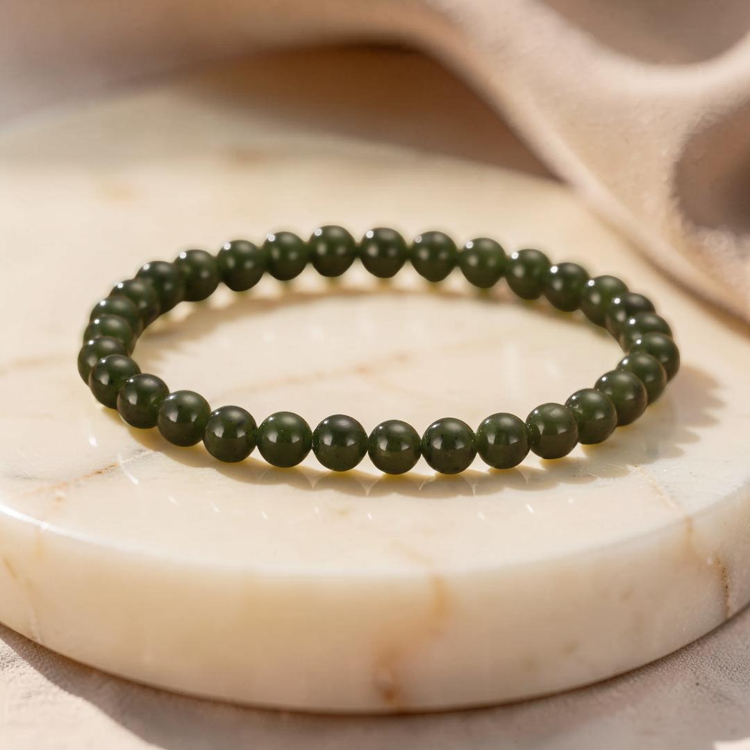 ATELIER-TIBET – Bracelet Jade Vert – Échos de Sérénité