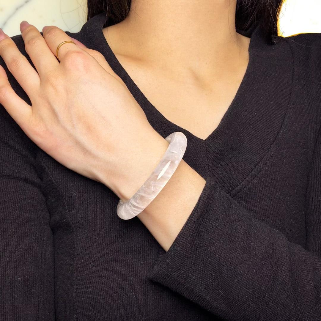 ATELIER-TIBET – Bracelet Jonc Cristal de Roche – Clarté Pure