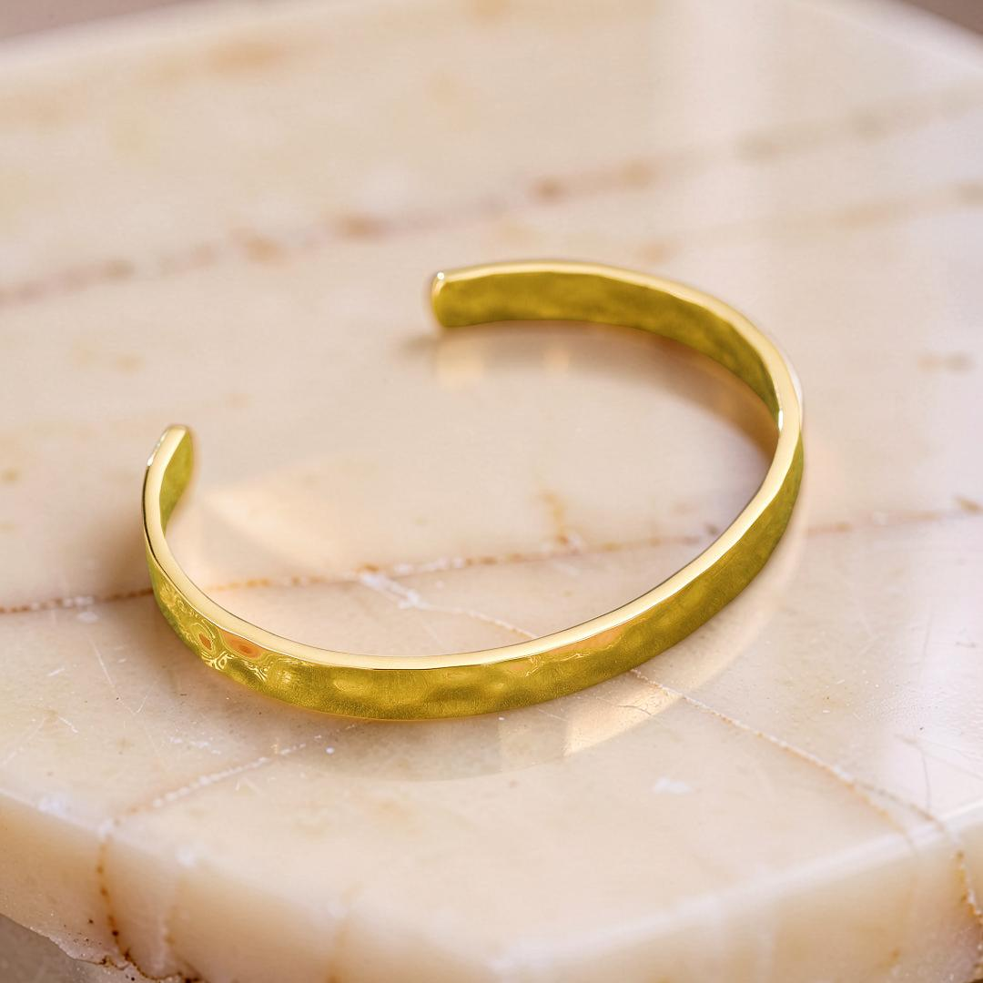 ATELIER-TIBET – Bracelet Jonc – Éclat Solaire, Acier Inoxydable